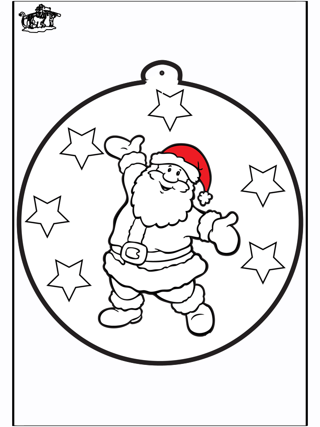 Dessin à piquer - Père Noël - Cartes de piquer Noël