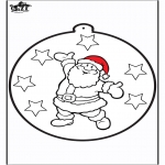 Coloriages Noël - Dessin à piquer - Père Noël