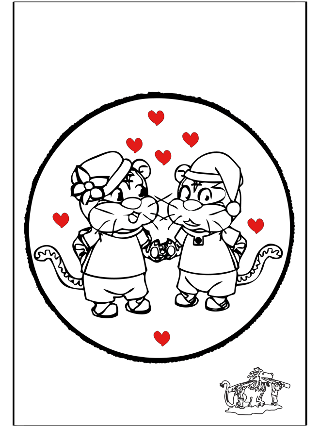 Dessin à piquer - Saint-Valentin 5 - Saint-Valentin