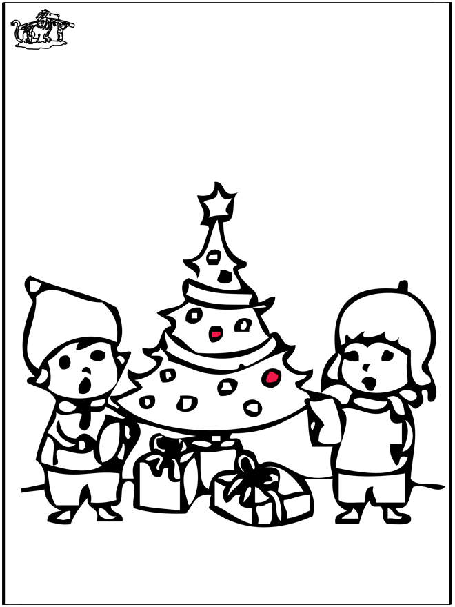 Dessin à piquer - Sapin de Noël 4 - Cartes de piquer Noël