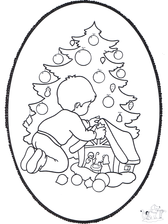 Dessin à piquer - sapin de Noël - Bricoler autres