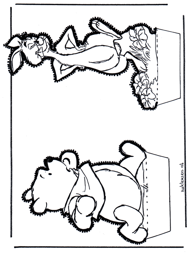 Dessin à piquer - Winnie l'Ourson 4 - Bricoler cartes à piquer personnages de bande dessinée 