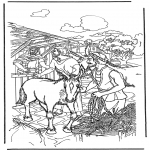 Coloriages Bible - Dimanche des Rameaux 1