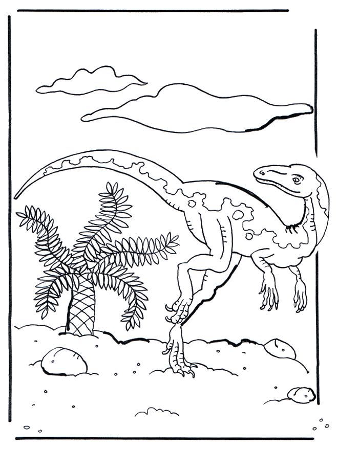 Dinosaure 1 - Coloriages Dragons et Dinosaures