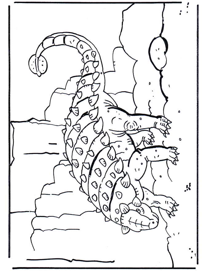 Dinosaure 8 - Coloriages Dragons et Dinosaures