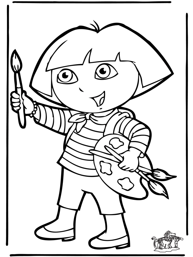 Dora 10 - Coloriages Dora