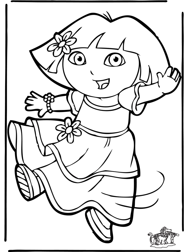 Dora 11 - Coloriages Dora