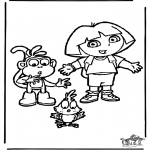 Coloriages pour enfants - Dora 14