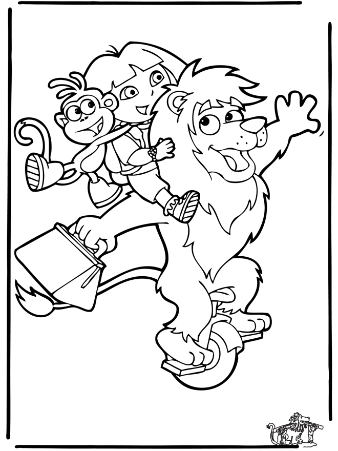 Dora 3 - Coloriages Dora