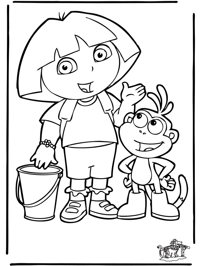 Dora 4 - Coloriages Dora