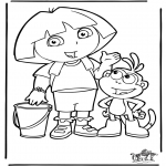 Coloriages pour enfants - Dora 4