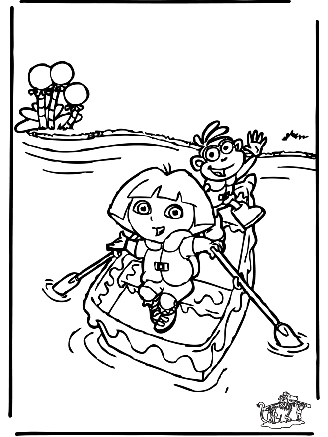 Dora 5 - Coloriages Dora