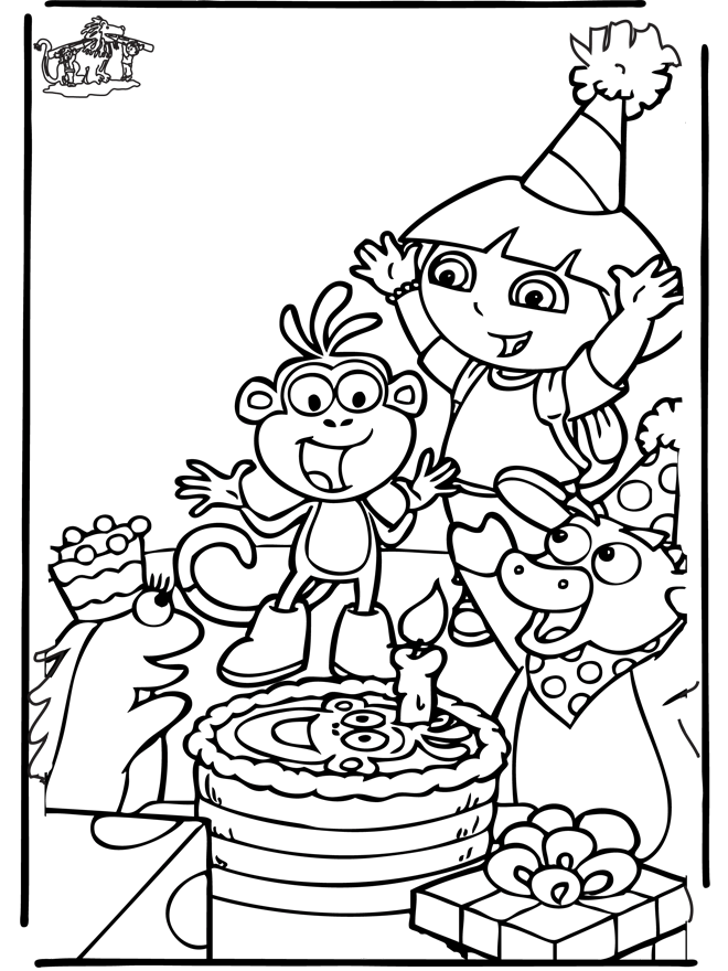 Dora 7 - Coloriages Dora