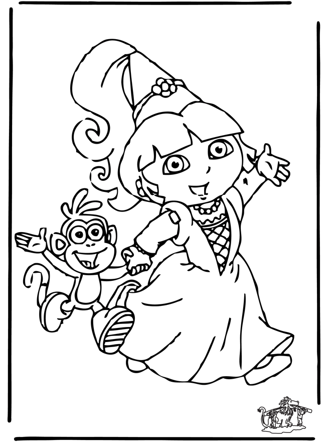 Dora 8 - Coloriages Dora