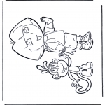 Coloriages pour enfants - Dora et Boots