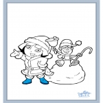 Coloriages hiver - Dora Hiver