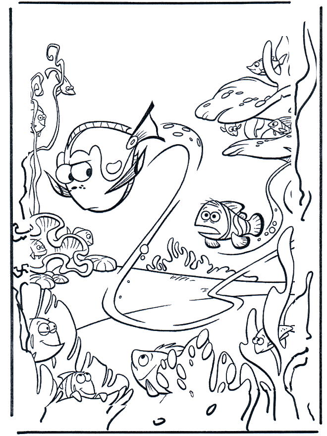 Dory  - Coloriages Nemo