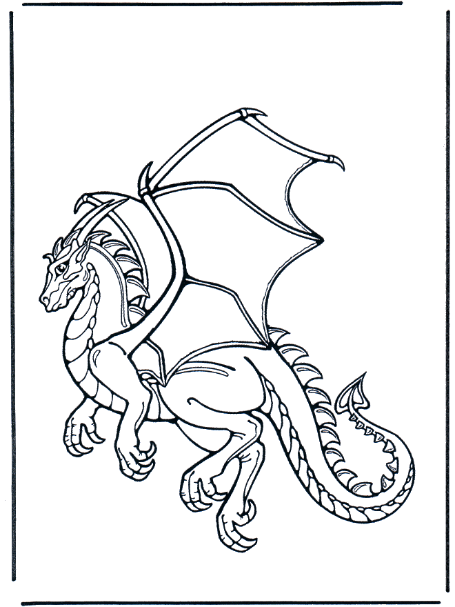 Dragon 1 - Coloriages Dragons et Dinosaures