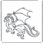 Coloriages d'animaux - Dragon 1