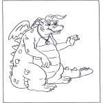 Coloriages d'animaux - Dragon 3