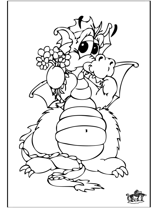 Dragon 5 - Coloriages Dragons et Dinosaures