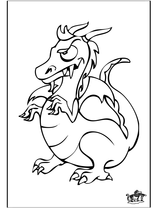 Dragon 6 - Coloriages Dragons et Dinosaures