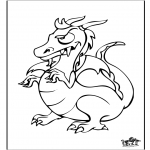 Coloriages d'animaux - Dragon 6