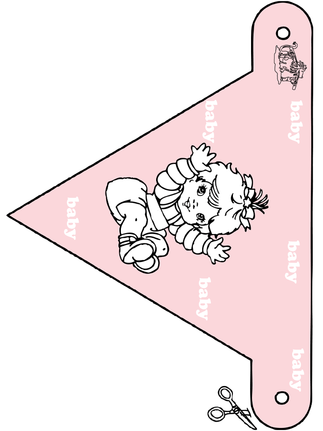 Drapeau - bébé 3 - Coloriages Naissance