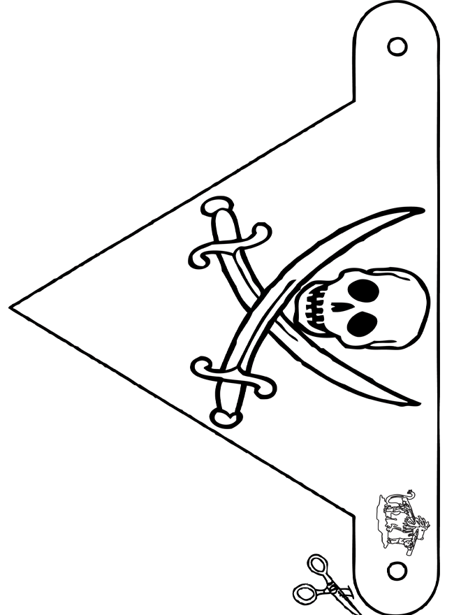 Drapeau de pirate - découpages