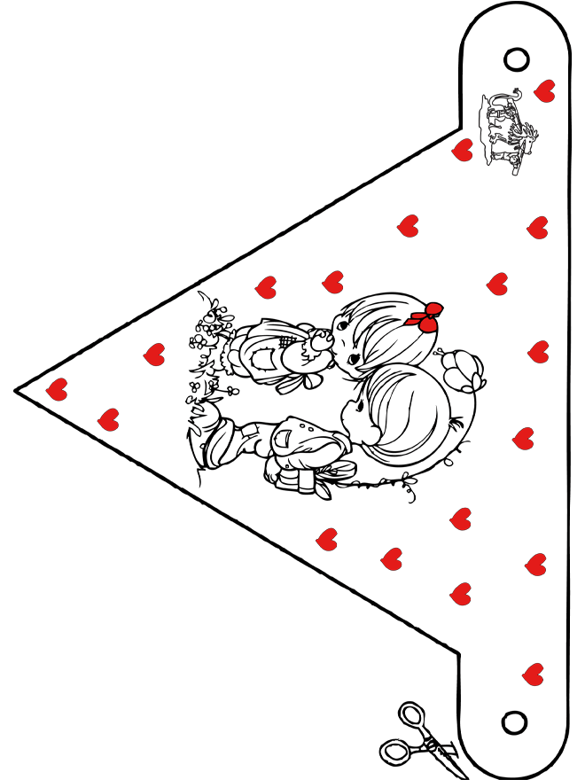 Drapeau du Saint Valentin 2 - découpages