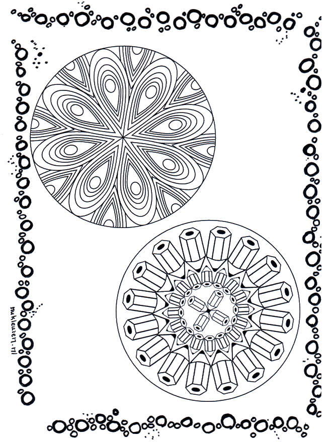 Duo mandala 1 - Coloriages Duo Mandala