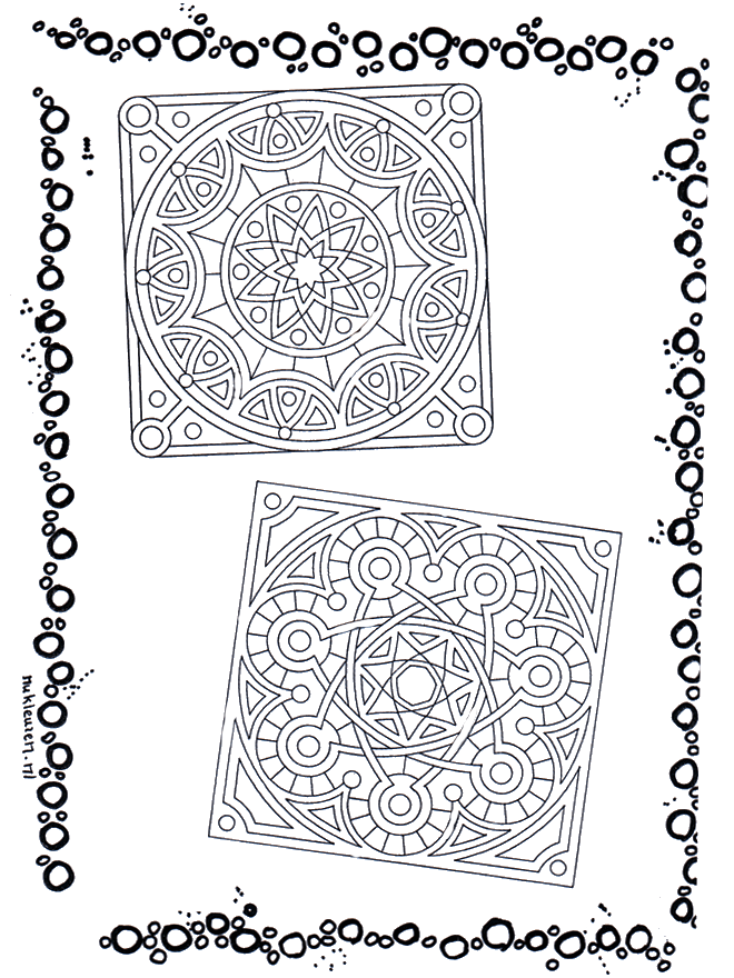 Duo mandala 5 - Coloriages Duo Mandala