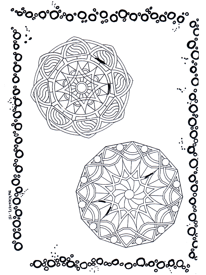 Duo mandala 6 - Coloriages Duo Mandala