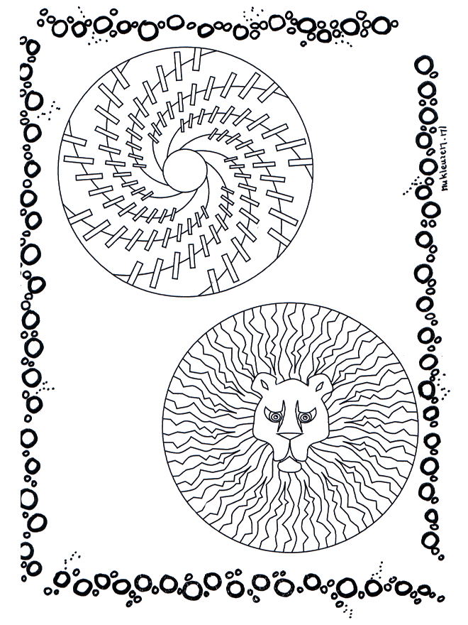 Duo mandala 7 - Coloriages Duo Mandala