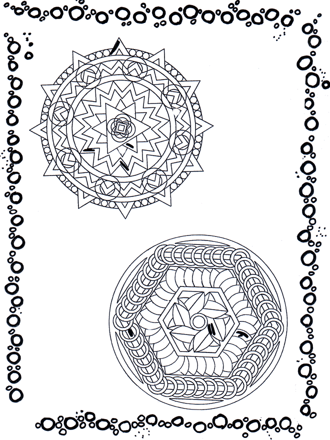 Duo mandala 9 - Coloriages Duo Mandala