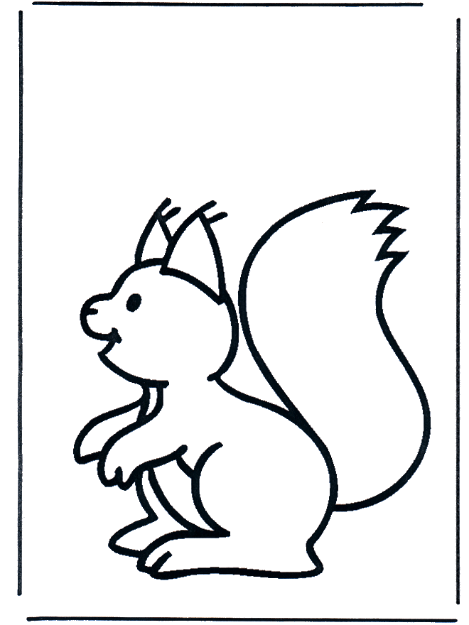 écureuil 1 - Coloriages Rongeurs