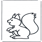Coloriages d'animaux - écureuil 1