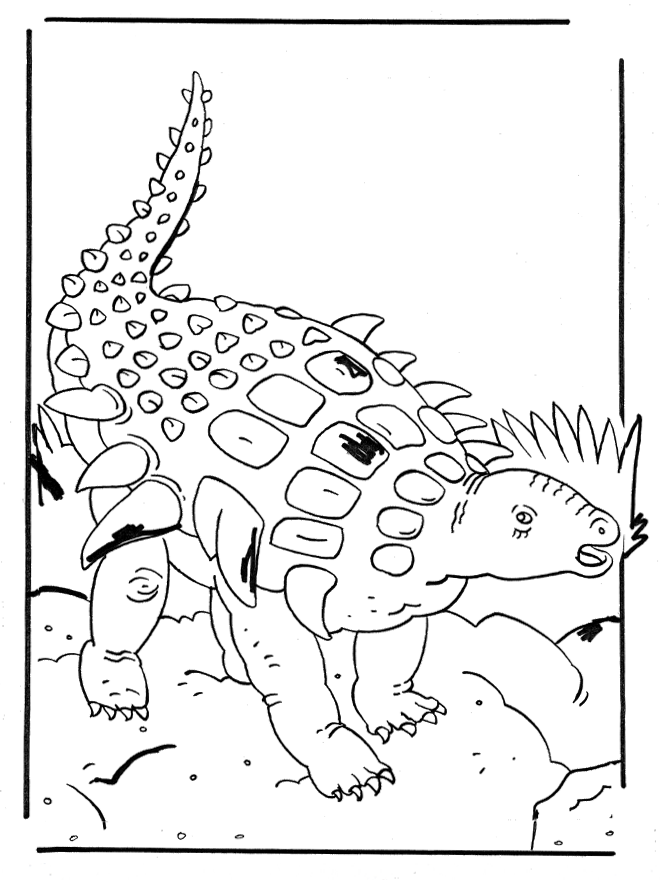 Edmontonia - Coloriages Dragons et Dinosaures