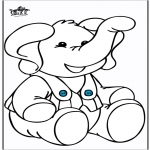 Coloriages d'animaux - Eléphant 10