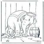 Coloriages d'animaux - Eléphant 5