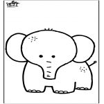 Coloriages d'animaux - Eléphant 7