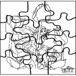 Bricolage coloriages - Elfe - Puzzle