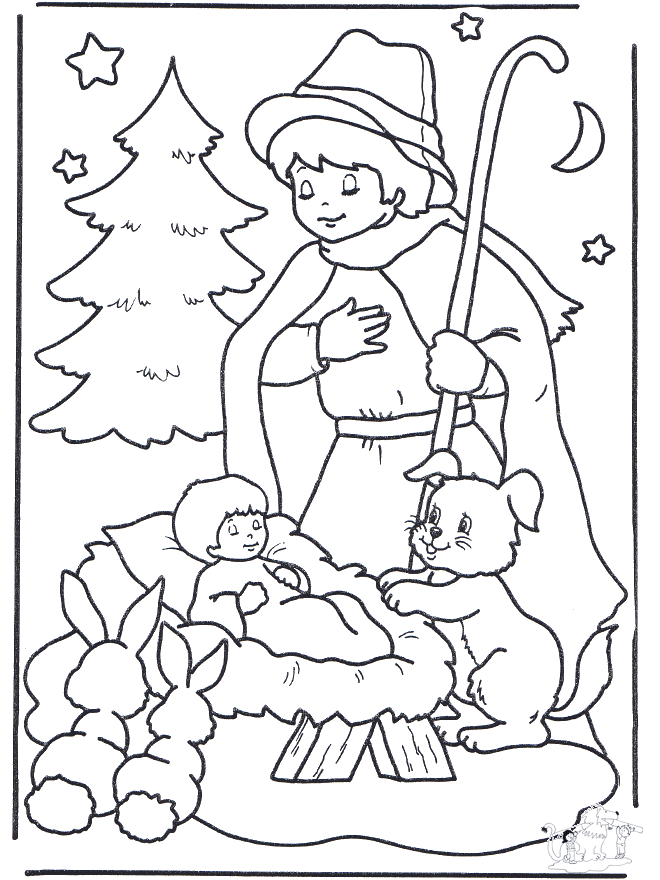 Enfant en mangoire - Noël