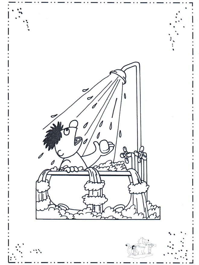 Ernie sous la douche - Rue Sésame