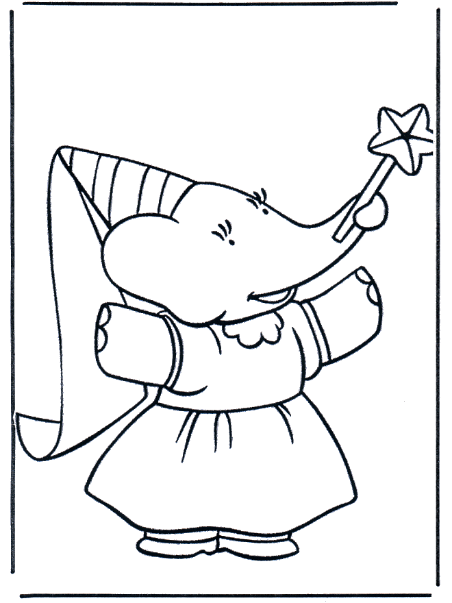 Fée Babar - Coloriages Babar