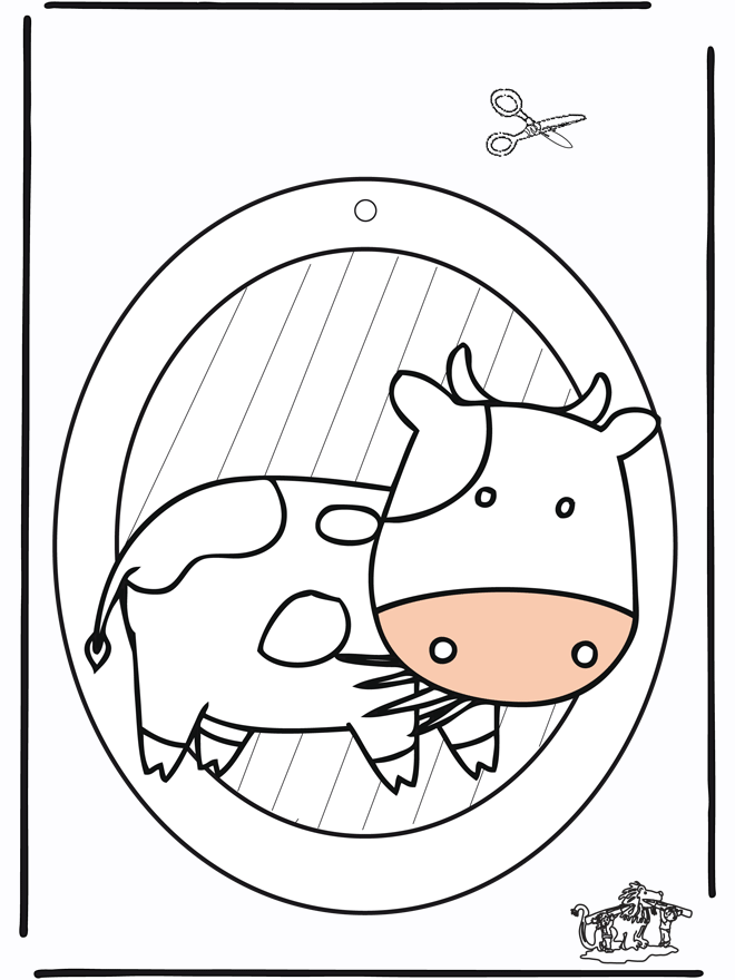 Fenêtre pendentif de Vache