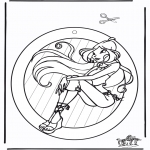 Bricolage coloriages - Fenêtre pendentif de Winx 2