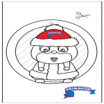 Bricolage coloriages - Fenêtre pendentif - Hamster 2