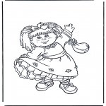 Coloriages pour enfants - Fille en robe