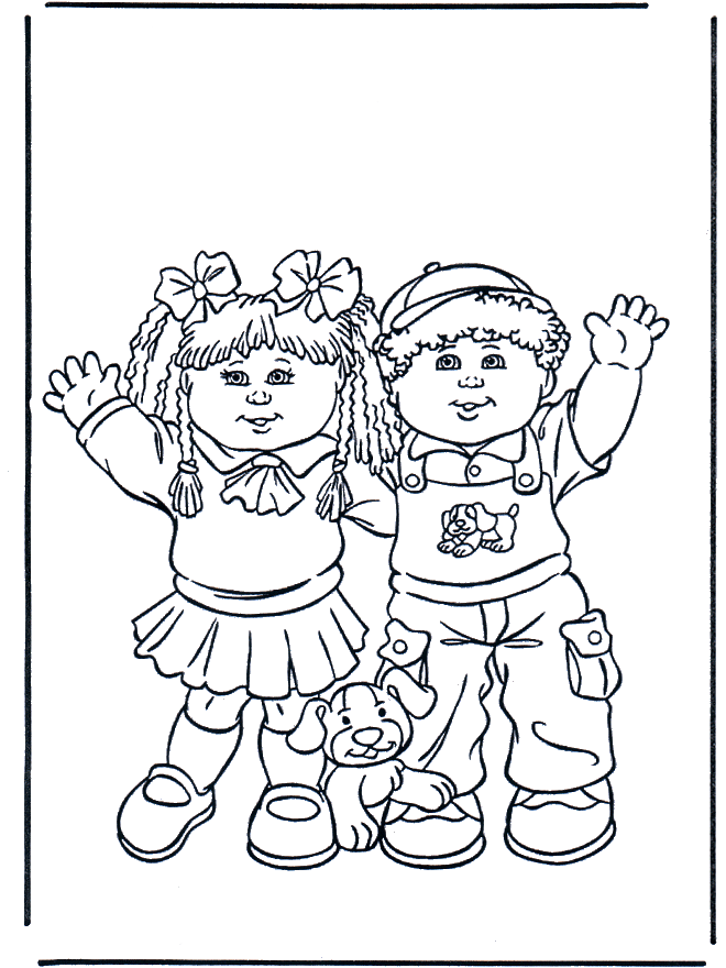 Fille et Garçon - Coloriages enfants